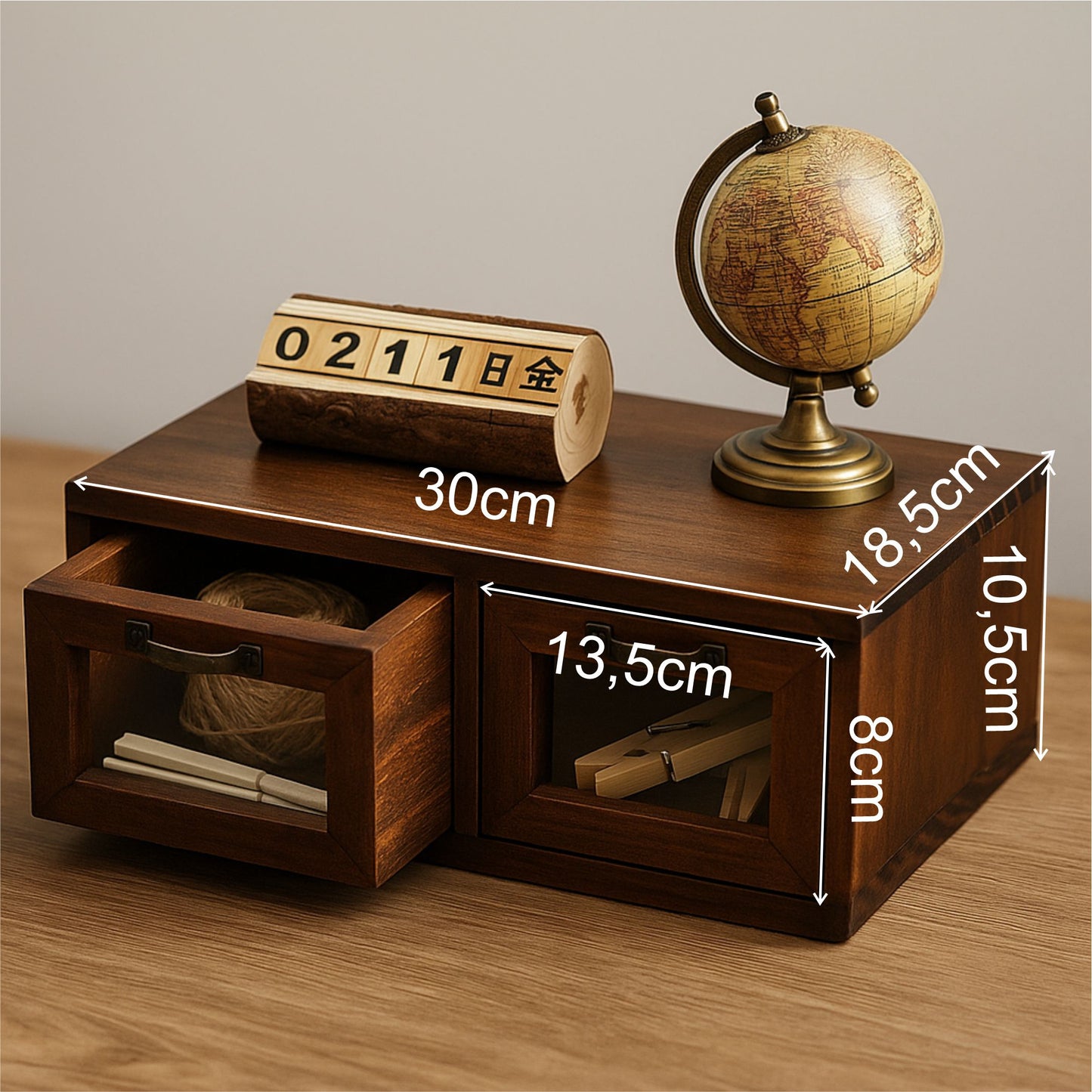 Nord Klassik Ceviz Masa Düzenliyici Çekmecelik