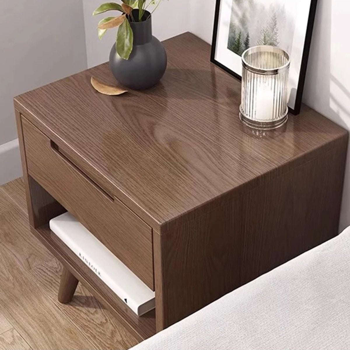 Maun Ağacı Ahşap 2 Çekmeceli Komodin 1. sınıf Masif Çam Ağacı 40x35x55