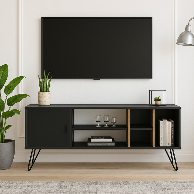 BlackEdge TV Ünitesi | Modern Çizgilerde Güçlü Bir Duruş