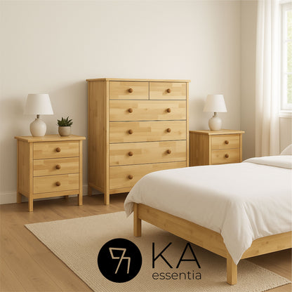 Nord Essence Collection | Tamamen Doğal Ahşaptan İskandinav Yatak Odası Takımı