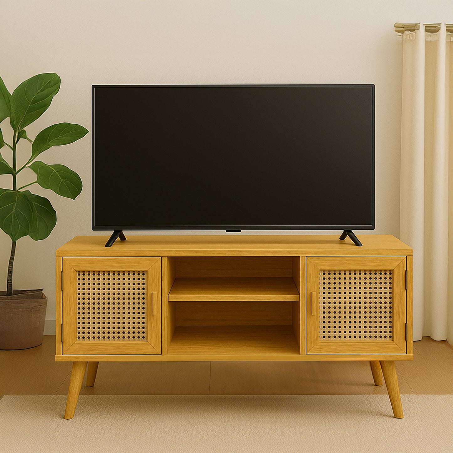 HazeLine TV Ünitesi | Doğal Dokuların Zamansız Uyumu