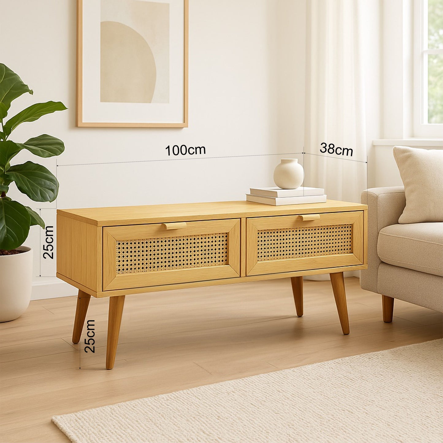 HazeLine Drawer TV Ünitesi | Zarafet ve İşlevselliğin Doğal Uyumu