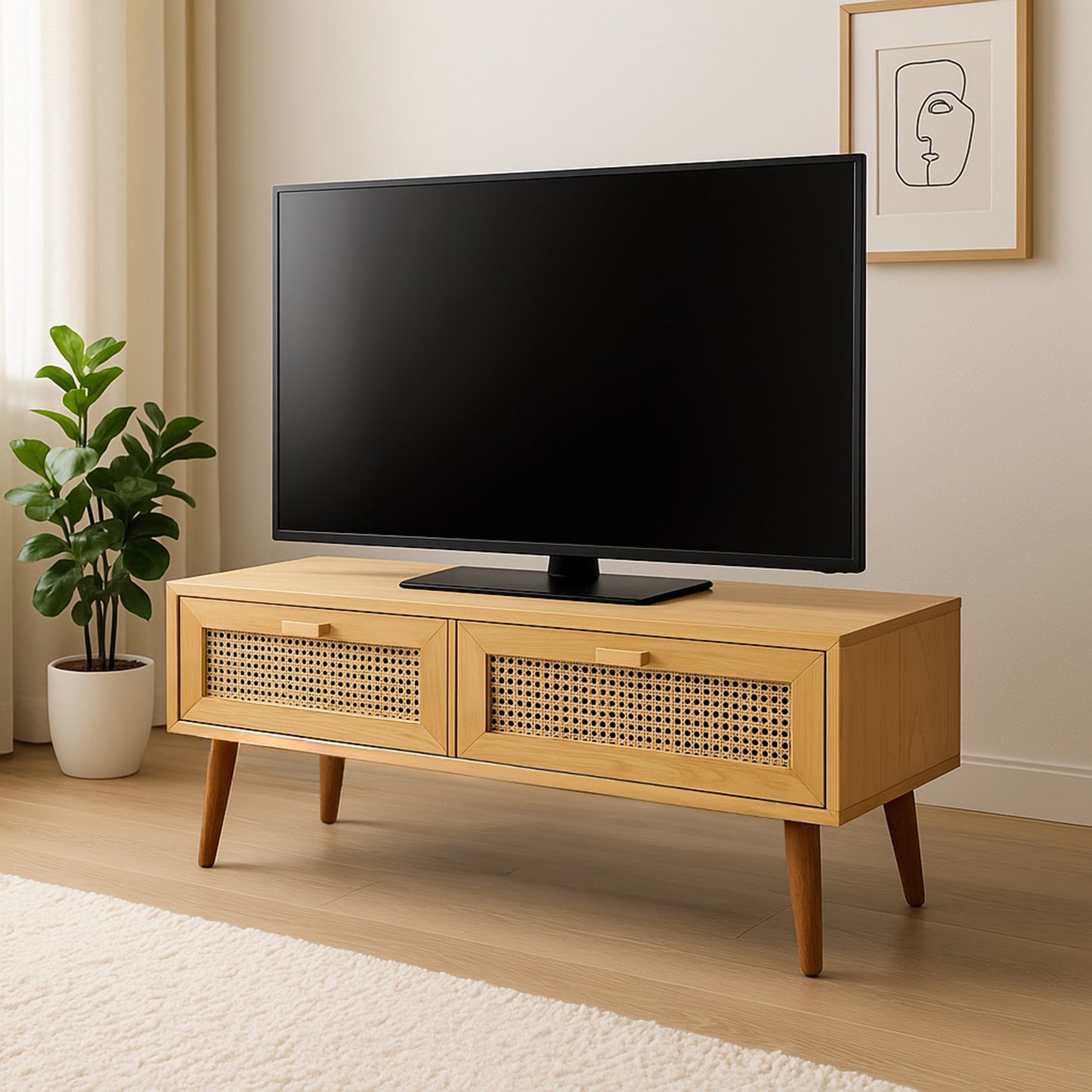 HazeLine Drawer TV Ünitesi | Zarafet ve İşlevselliğin Doğal Uyumu