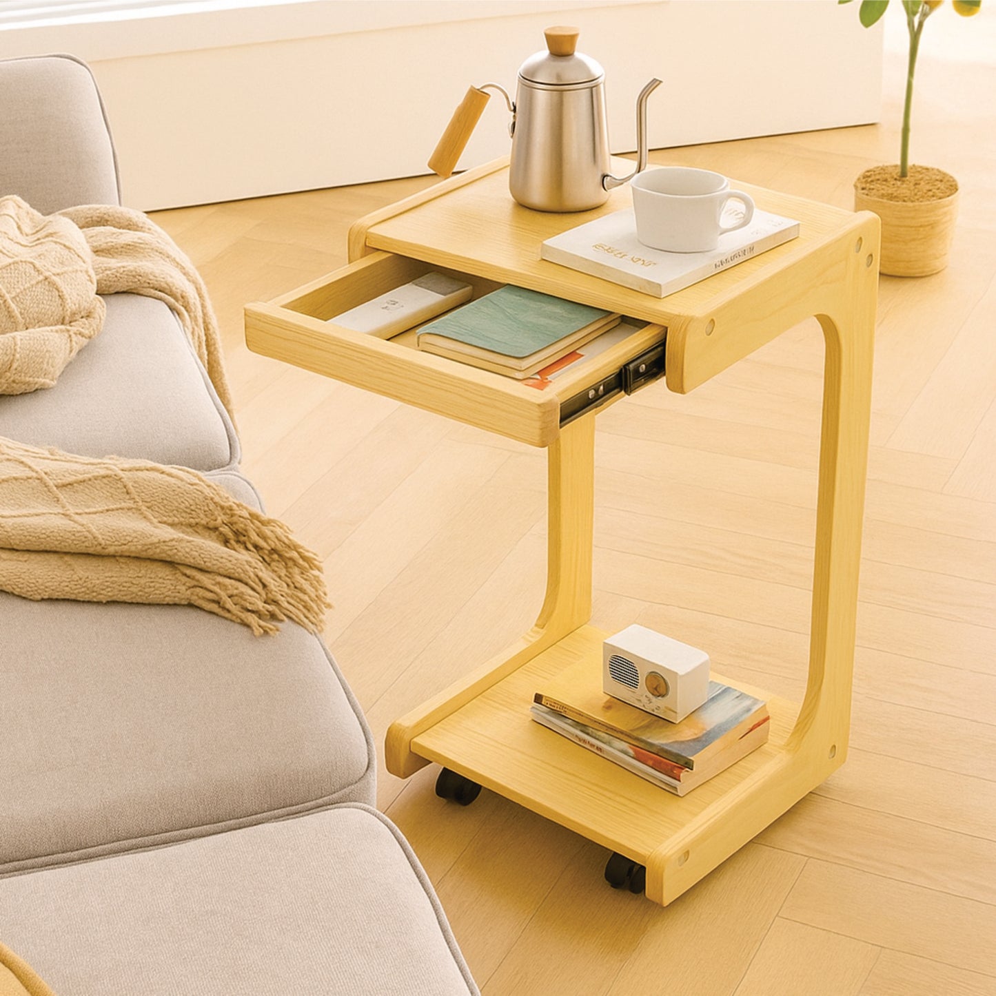 RollDesk Coffee Table | Fonksiyonel ve Modern Sehpa