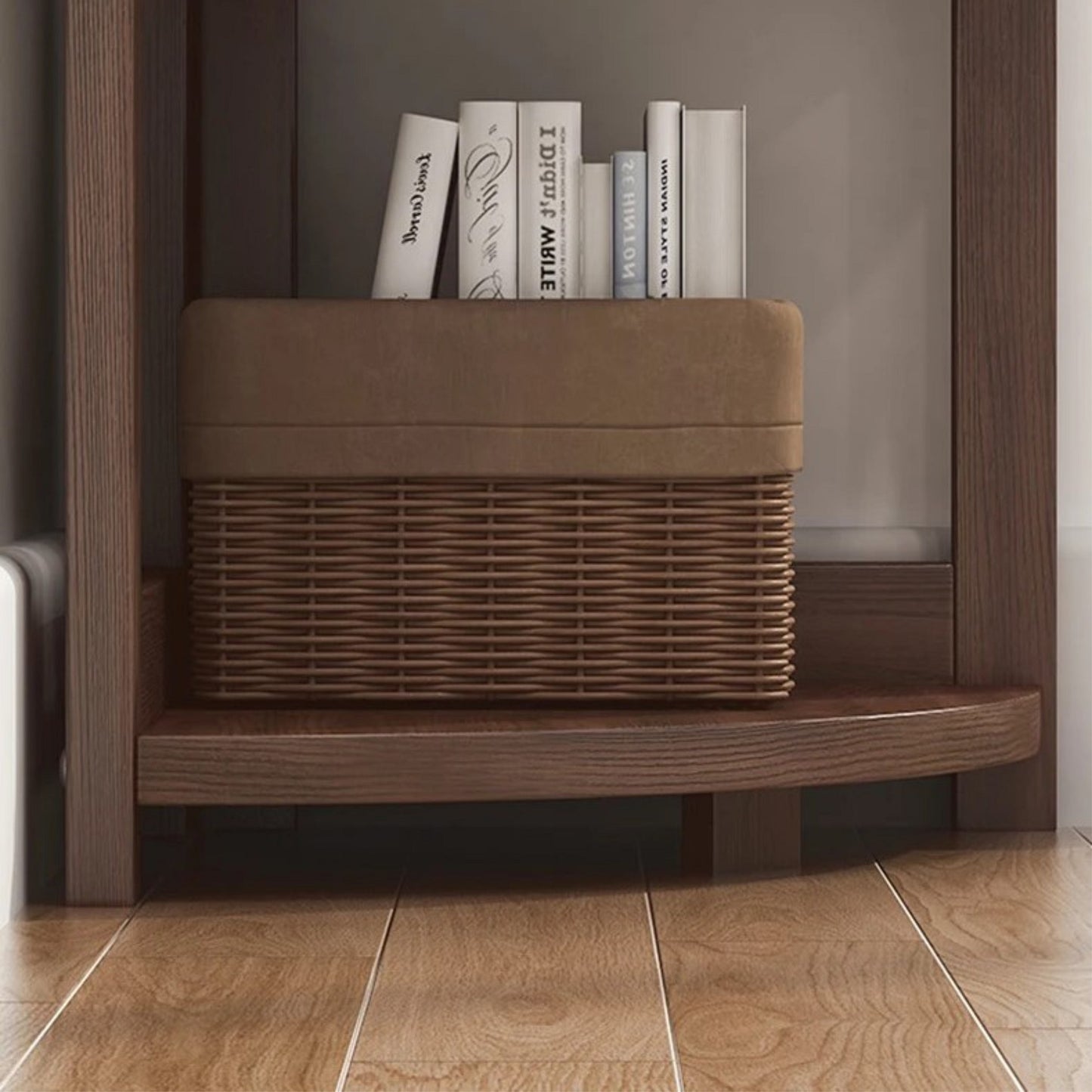 Modern Tasarımlı Köşe Kitaplık 6 Katlı