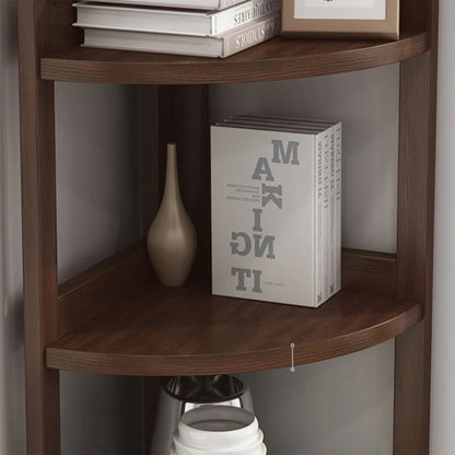 Modern Tasarımlı Köşe Kitaplık 6 Katlı
