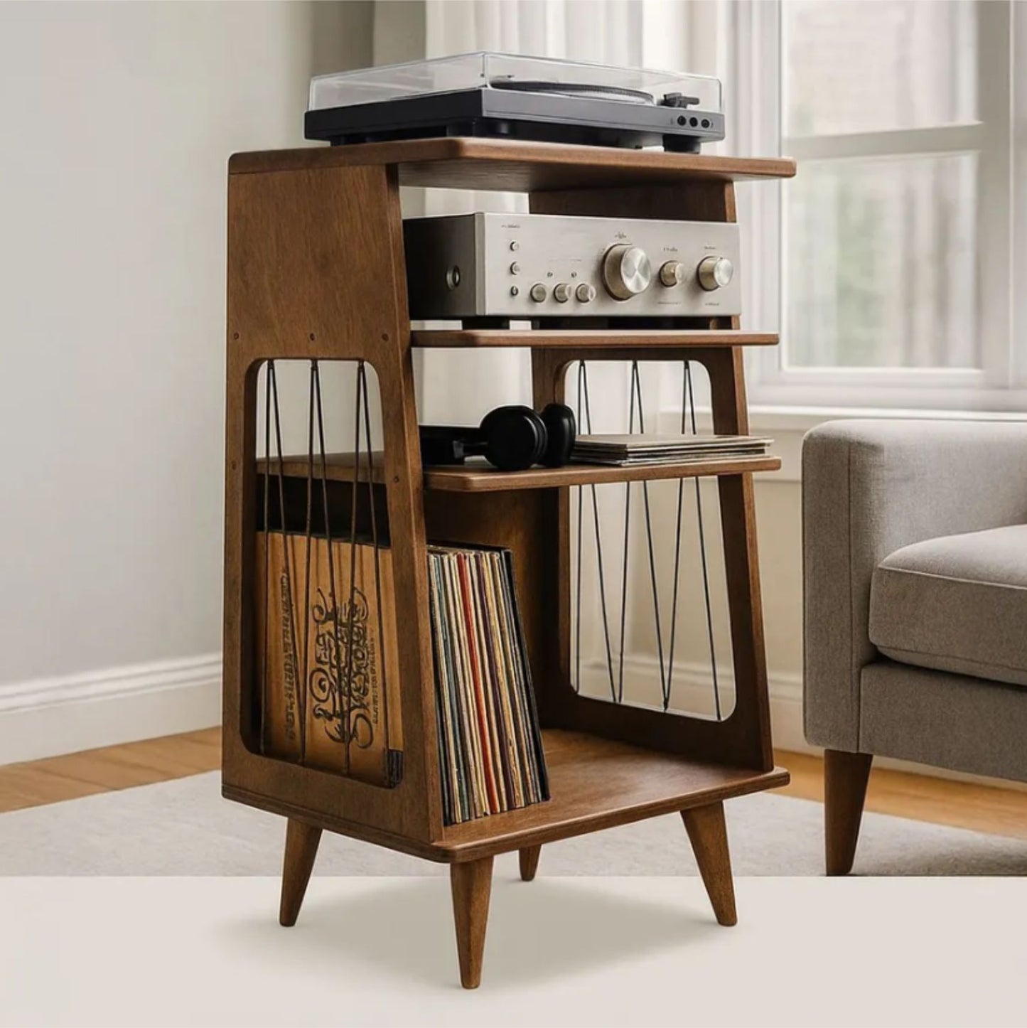 VinylWood Console | Müzik Tutkunları İçin Doğal Bir Dokunuş