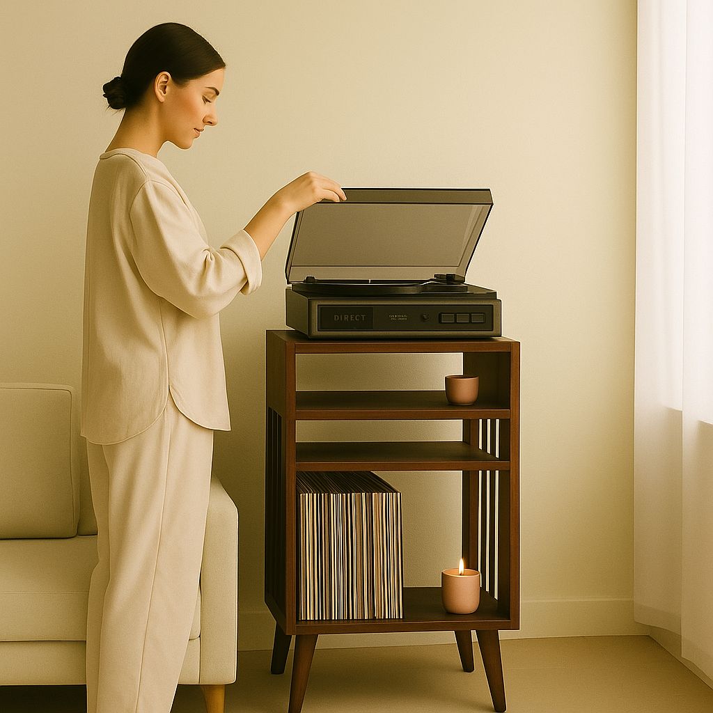 VinylWood Console | Müzik Tutkunları İçin Doğal Bir Dokunuş