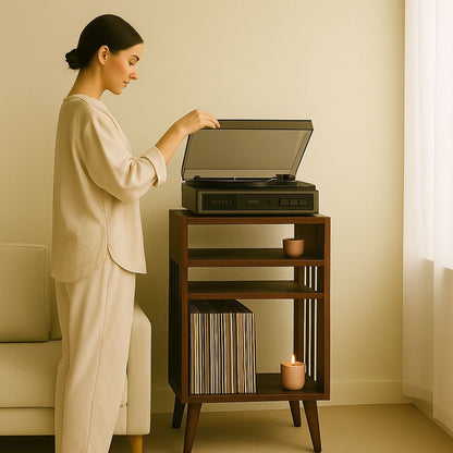 VinylWood Console | Müzik Tutkunları İçin Doğal Bir Dokunuş