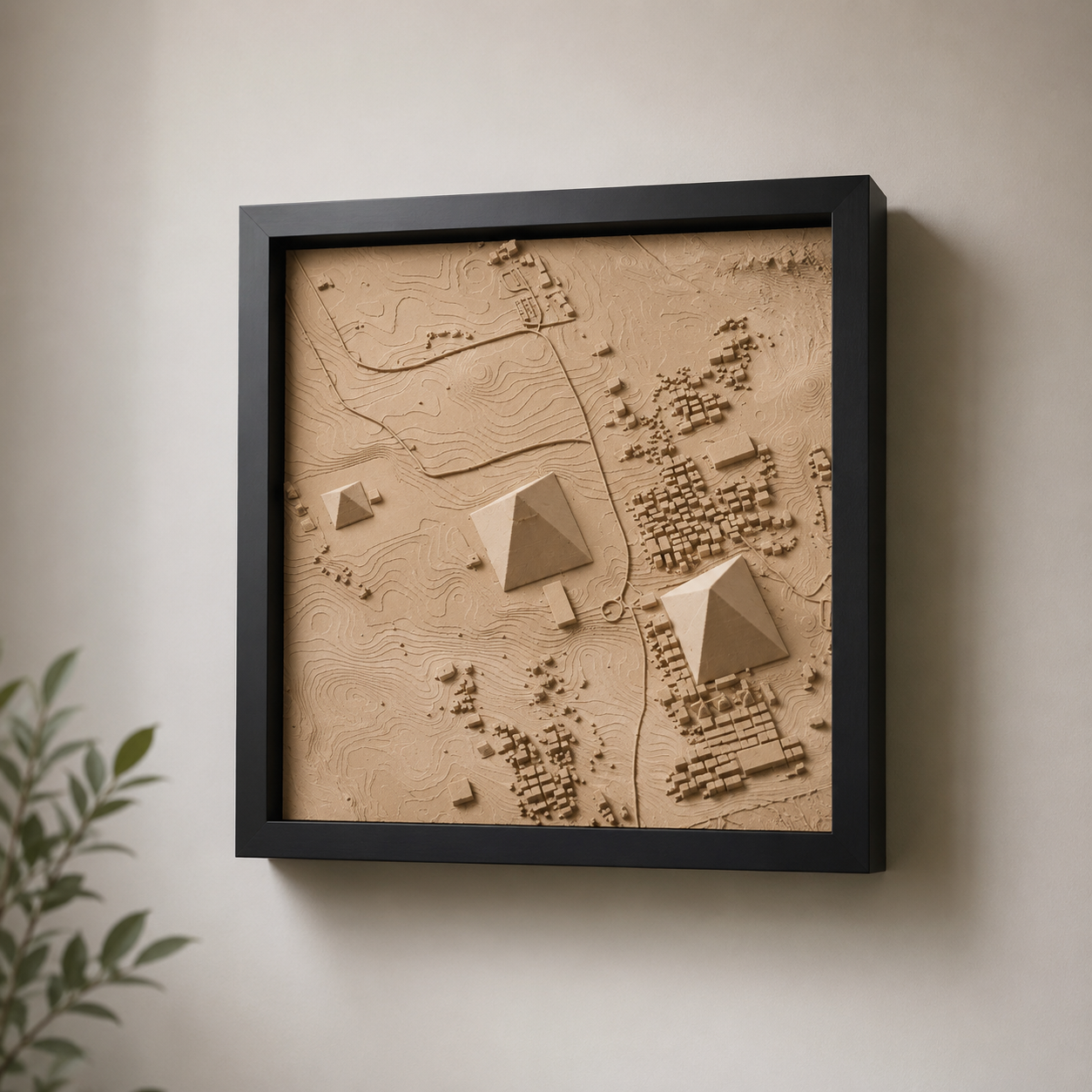 27x27 cm Giza Pyramid Shadow Box