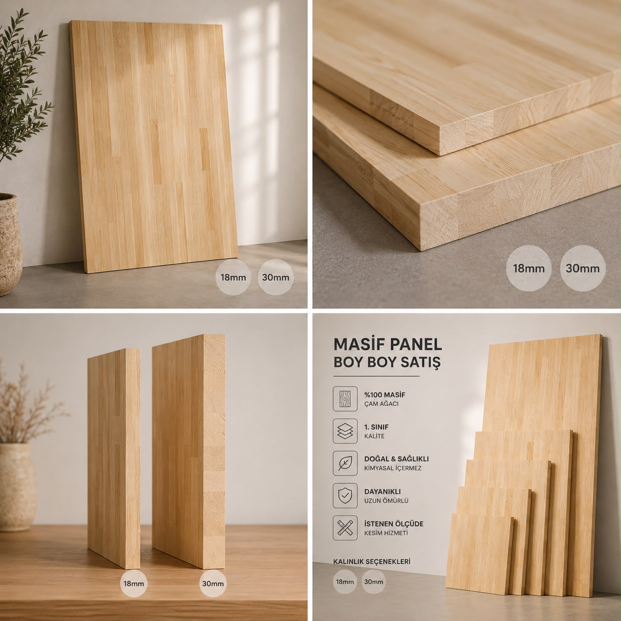 KA ESSENTIA masif çam ahşap panel