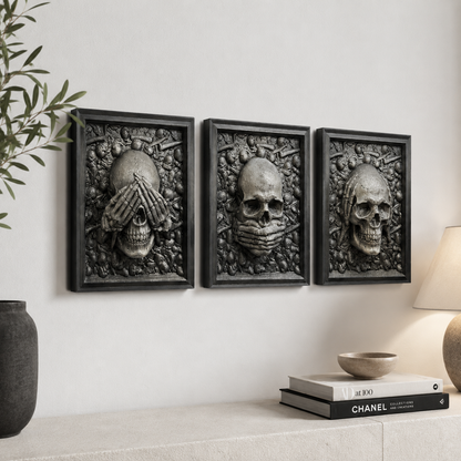 See No Evil Hear No Evil Speak No Evil duvar sanatı
