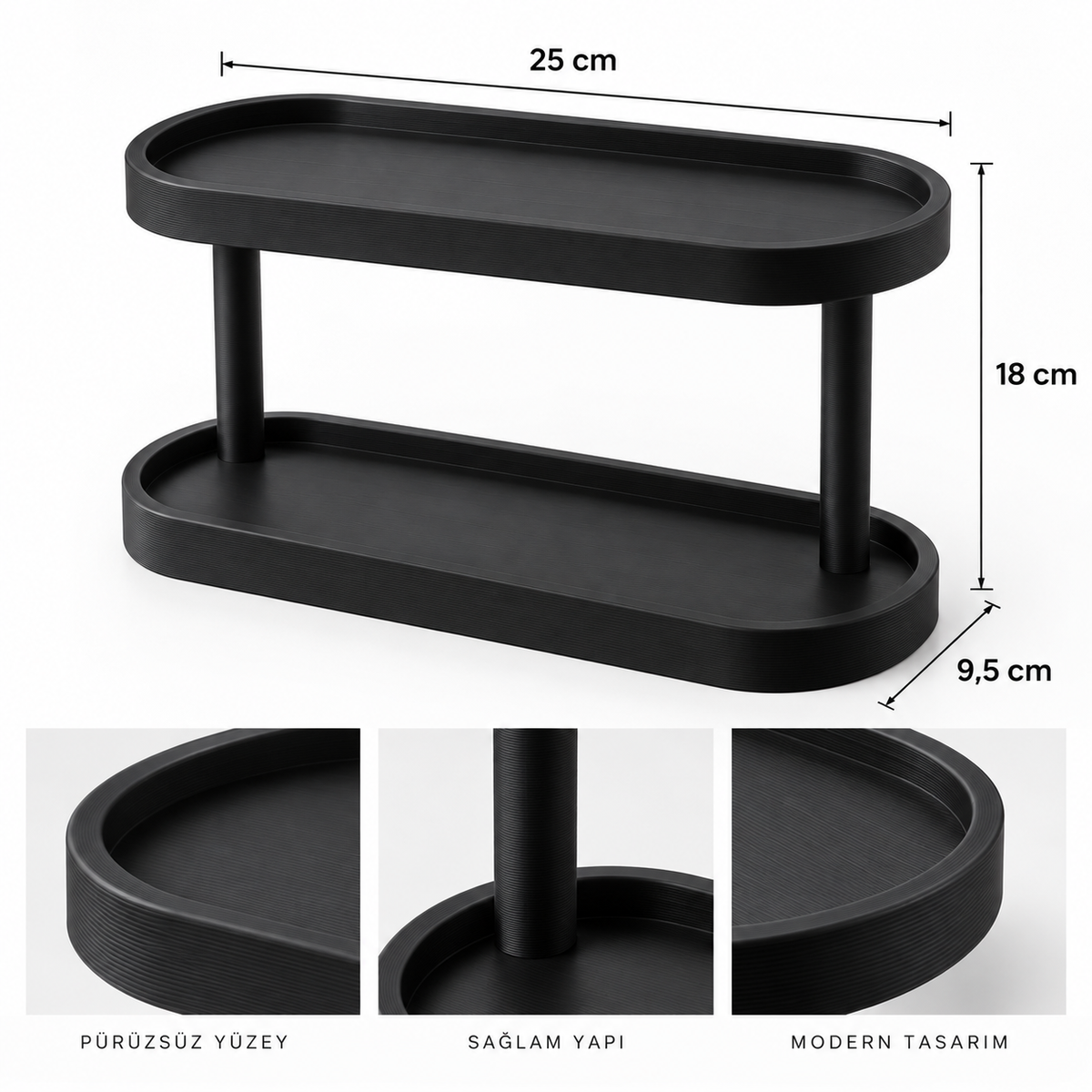 25 x 9,5 x 18 cm Luma organizer ölçüleri