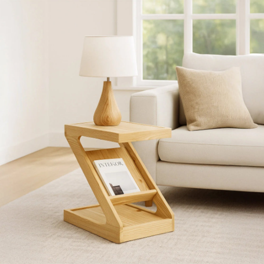 Z-Line Table | Modern ve Minimalist Masif Ahşap Sehpa